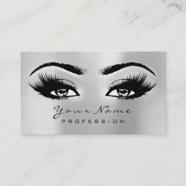 Makeup Eyebrow Öga Lash Glitter SPA Silver Grått Visitkort