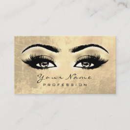 Makeup Eyebrow Öga Lash Guld Visitkort