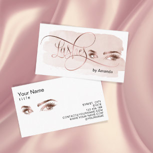 Makeup Eyebrow Öga Lash Ro Guld Affärskort