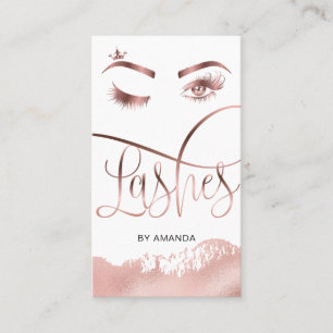 Makeup Eyebrow Öga Lash Ro Guld Affärskort Visitkort