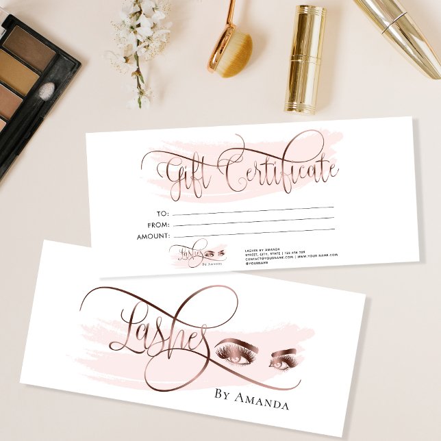 Makeup Eyebrow Öga Lash Ro Guld Gift-certifikat Meny (Skapare uppladdad)