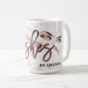 Makeup Eyebrow Öga Lash Ro Guld Marble Kaffemugg