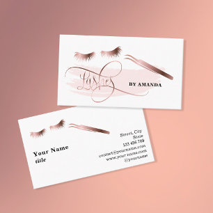 Makeup Eyebrow Öga Lash Ro Guld Visitkort
