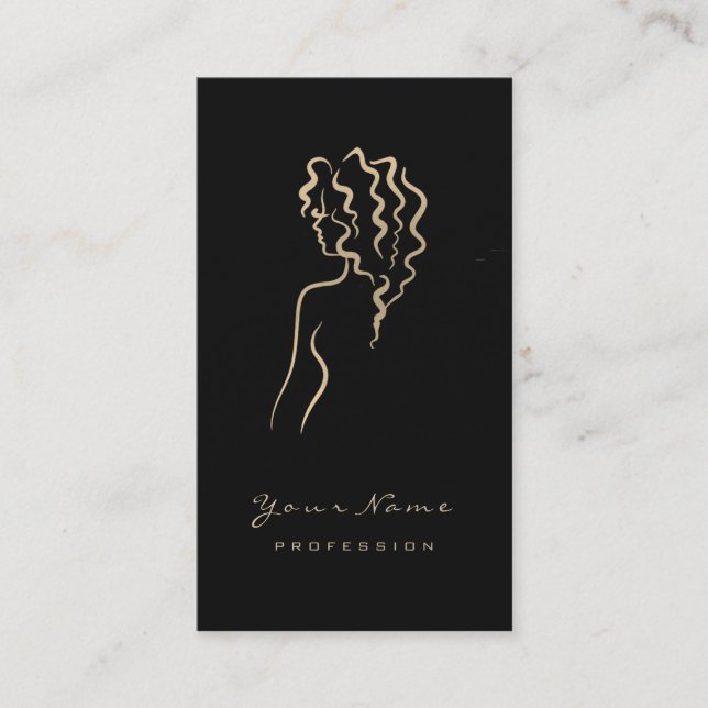 Makeup Eyebrow Öga Lash Sepia Black Logotyp SPA Visitkort (Framsida)