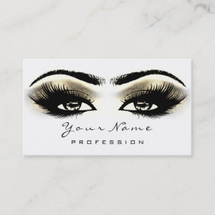 Makeup Eyebrow Öga Lash White SPA Guld Visitkort