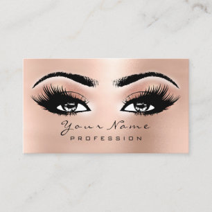 Makeup Eyebrow Ögon Lash Appointeckningskort Peac Visitkort