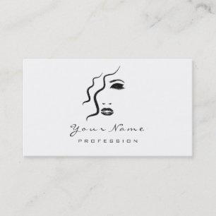 Makeup Eyebrow Ögon Lash Glitter Hair Logotyp Whi Visitkort