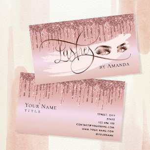 Makeup Eyebrow Ögon Lash glitter ro guld Visitkort