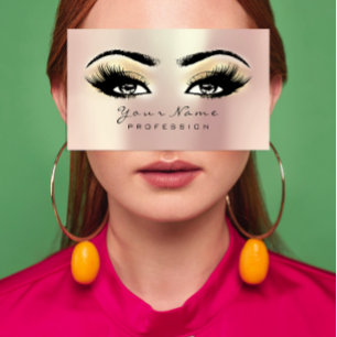 Makeup Eyebrow Ögon Lash Glitter SPA Champaigne Visitkort