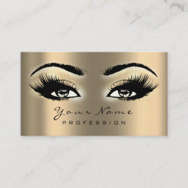 Makeup Eyebrow Ögon Lash Glitter SPA Guld Sepia Visitkort