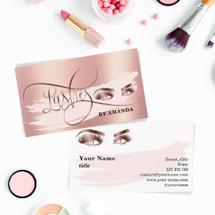Makeup Eyebrow Ögon Lash Ro Guld Foil Visitkort