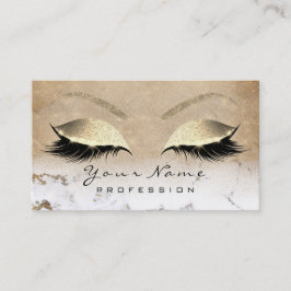 Makeup Eyebrow Ombre Lash Glitter Guld Marble Visitkort