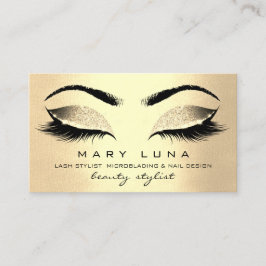Makeup Eyebrows Lash Champaigne Guld Visitkort
