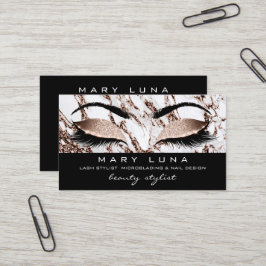 Makeup Eyebrows Lash Copper Guld Marble Molten Visitkort
