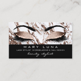 Makeup Eyebrows Lash Copper Guld Marble Molten Visitkort