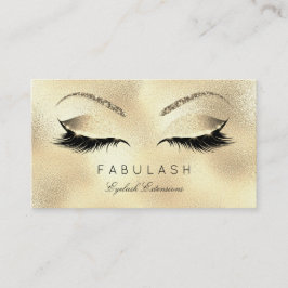 Makeup Eyebrows Lash Glitter Beauty Guld VIP Visitkort