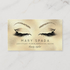 Makeup Eyebrows Lash Glitter Diamond Guld Anpassni Visitkort