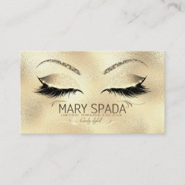 Makeup Eyebrows Lash Glitter Diamond Guld Mary1 Visitkort