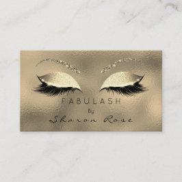 Makeup Eyebrows Lash Glitter Diamond Guld Unik Visitkort