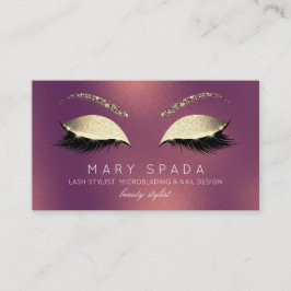 Makeup Eyebrows Lash Glitter Fryst Guld-koppar Visitkort