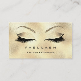 Makeup Eyebrows Lash Glitter Glass VIP Guld Logoty Visitkort