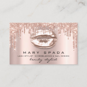 Makeup Eyebrows Lash Guld Drives Kiss Läppar Ro Visitkort