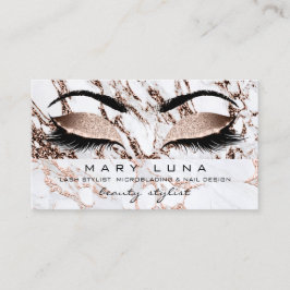 Makeup Eyebrows Lash Ro Guld Marble Copper Visitkort