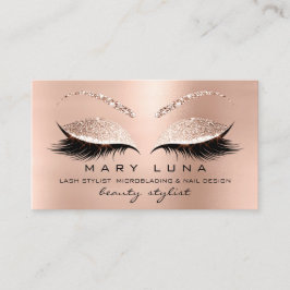 Makeup Eyebrows Lash Ro Guld Rosa Social Visitkort