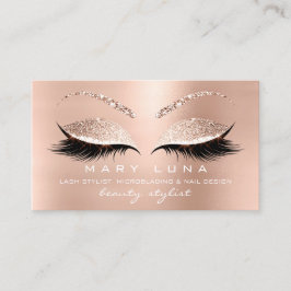Makeup Eyebrows Lash Ro White Rosa Social Visitkort