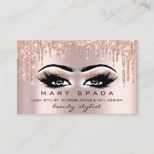 Makeup Eyebrows Lash Rosa ros Spark Öga 1 Visitkort