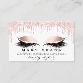 Makeup Eyebrows Lash Rosa White Spark Nagel Visitkort