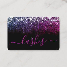 Makeup Eyelash Artis Luminous Rosa Lila Glitter Visitkort
