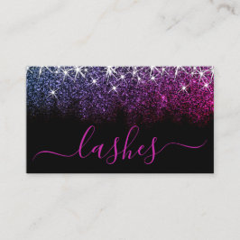 Makeup Eyelash Artis Luminous Rosa Lila Glitter Visitkort