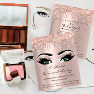 Makeup Eyelash Beauty Salon Grönt Öga Drives Flygblad