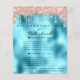 Makeup Eyelash Beauty Salon Öga Drives Blue Flygblad