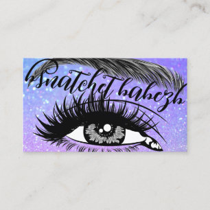 Makeup Eyelash Brows QRCode Logotyp Holografisk bi Visitkort
