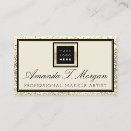 Makeup Eyelash Event Planner Logotyp Golden Ram Visitkort