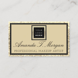 Makeup Eyelash Event Planner Logotyp Guld Modern Visitkort