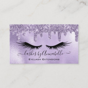 Makeup EyeLash Gnistra Glitter Drift Lila Visitkort