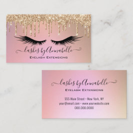 Makeup EyeLash Gnistra Guld Glitter Drivrutin Busi Visitkort