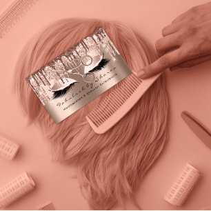 Makeup Eyelash Hairdresser Sissar Ro Guld Skin Visitkort