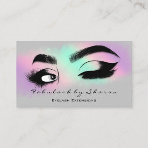 Makeup Eyelash QR CODE Logotyp Microblading Brow R Visitkort