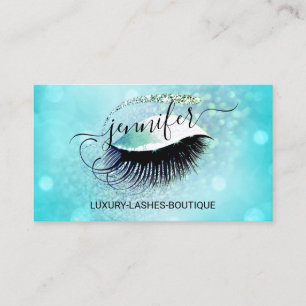Makeup Eyelash QR Kod Ocean Glitter Öga Diamond Visitkort