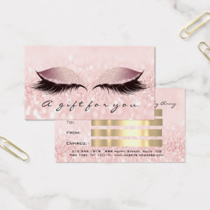 Makeup för f8orlängning för snärt för visitkort