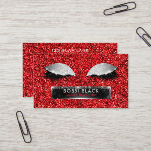 Makeup för Glam för glitter för silver för Visitkort