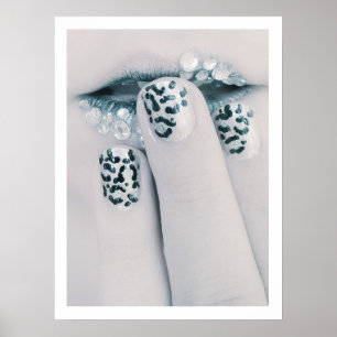 Makeup för snöLeopard Poster