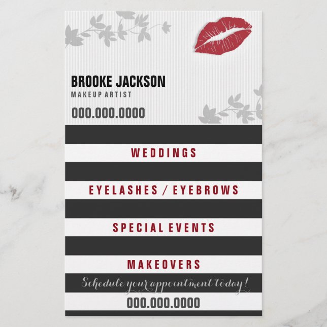 Makeup - för tillfällen - Flyer (Framsidan)