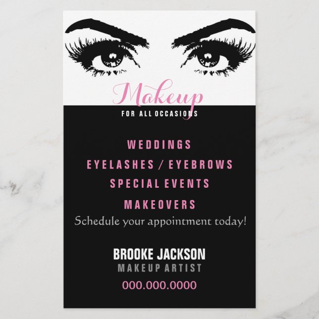 Makeup - för tillfällen - Flyer (Framsidan)