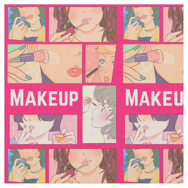 MAKEUP GIRLS ROSA TYG (Närbild)