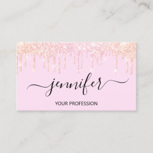 Makeup Glitter Lash Hair Nagel Rosa Drives Ro Visitkort